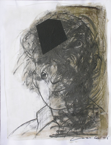 <strong>Polígono negro</strong> — <em>grafito sobre papel</em>